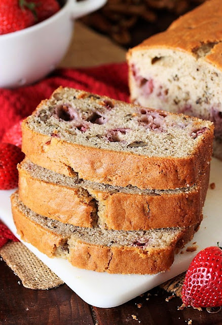 Sliced Fresh Strawberry Bread Image