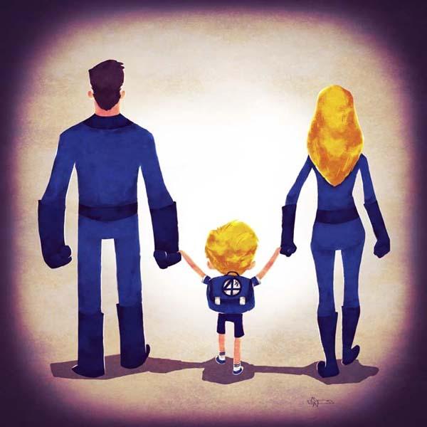 Superhero Families Art Prints