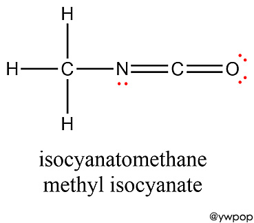 Lewis structure of methyl isocyanate