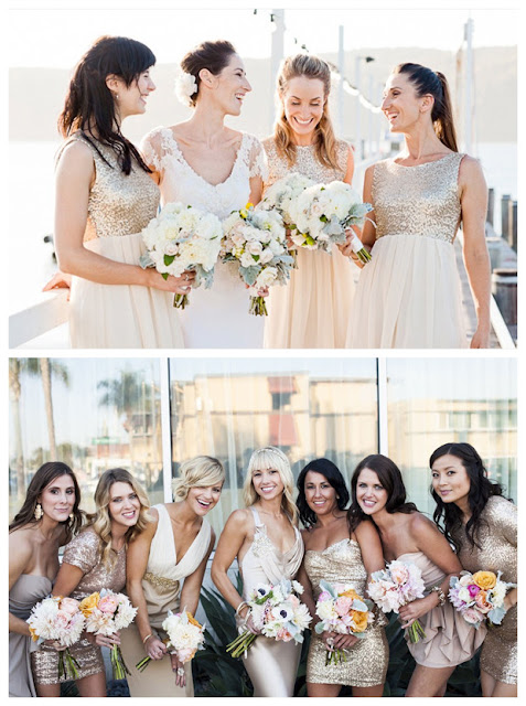 sequined bridesmaid dresses