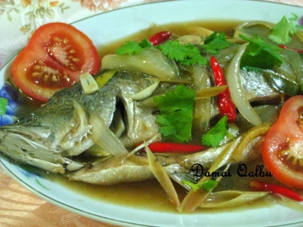 Ikan Siakap Masak Stim Ala Thai  Santapan Timur Dan Barat