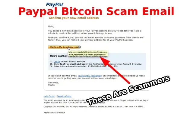 Paypal Bitcoin Scam Email: Be Careful