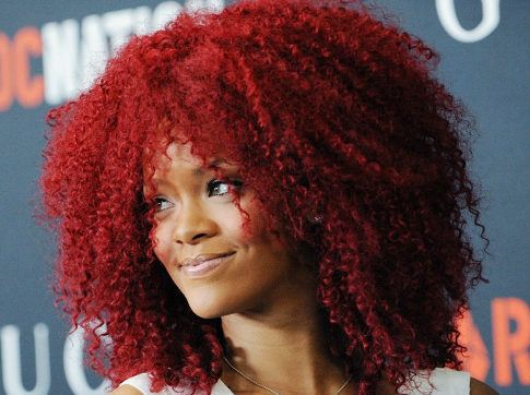 Rihanna Red Hair Red Dress. rihanna long red hair with
