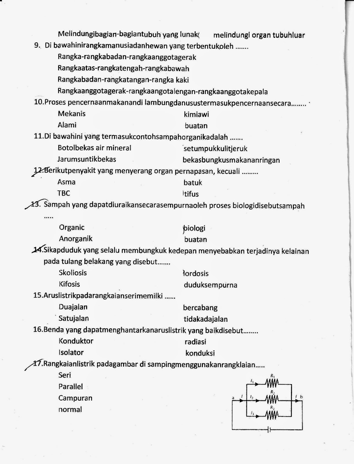 UAS IPA Kelas 5 SD TA 2014 2015 Semester Ganjil