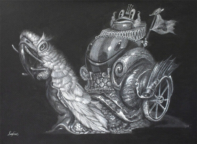 10-Parrot-snail-Surreal-Creature-Drawings-Greg-Simkins-www-designstack-co