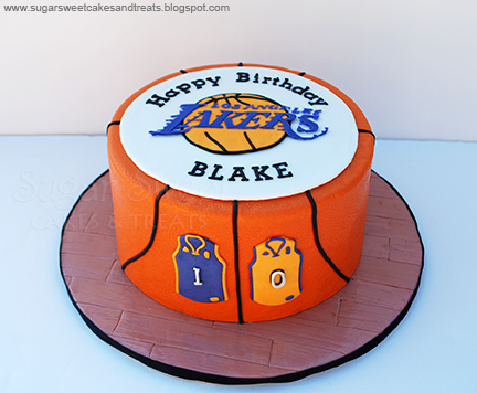 Laker's Basketball Birthday Cake