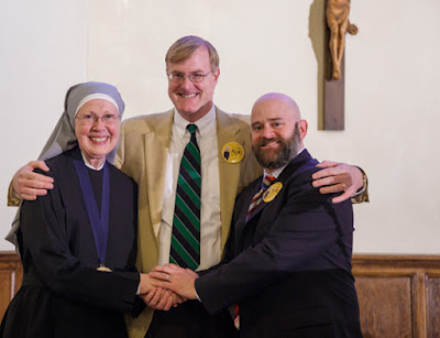 Mother Loraine with Ryan Madison and O. Carter Snead.