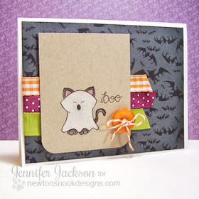 Ghost Kitty Halloween Card using Boo Crew Stamp set