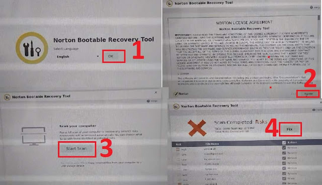 شرح أسطوانة norton bootable recovery tool و حل مشكلة الحاسوب لا يقلع بسبب الفيروسات