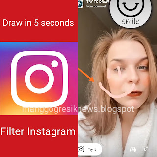 Draw in 5 seconds filter instagram |  draw with your nose instagram filter, here's how to get it