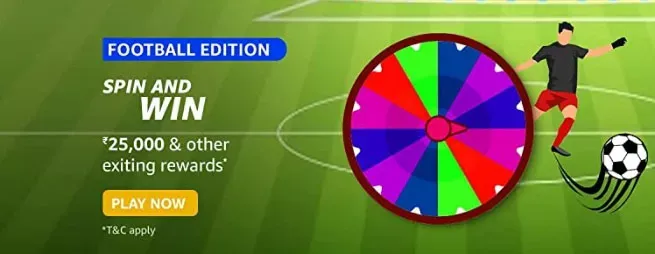 Amazon Football Edition Spin and Win