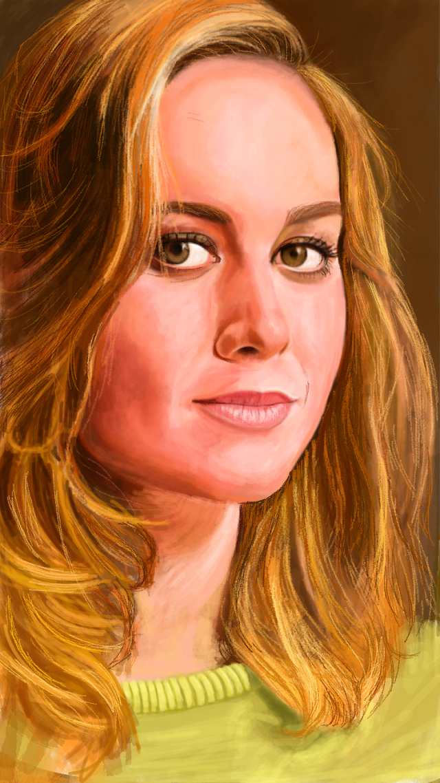 Brie Larson - A finger painting on iphone 6s