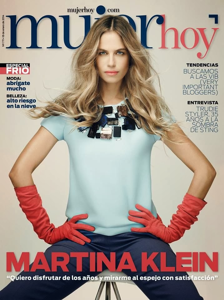 Magazine Cover : Martina Klein Magazine Photoshoot Pics on Mujer Hoy Magazine Spain January 2014 Issue 