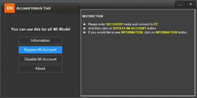 Mi account unlock tool account bypass 2022 forgot pattern pin password mi account remove