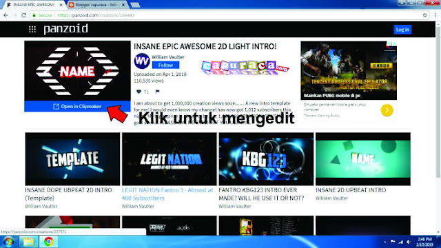 Cara mudah membuat Opening Video Youtube