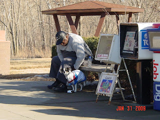 Lloyd and Speedy at the Mound City rest area