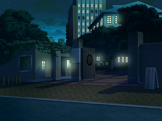 Buildings at Night (Anime Landscape)