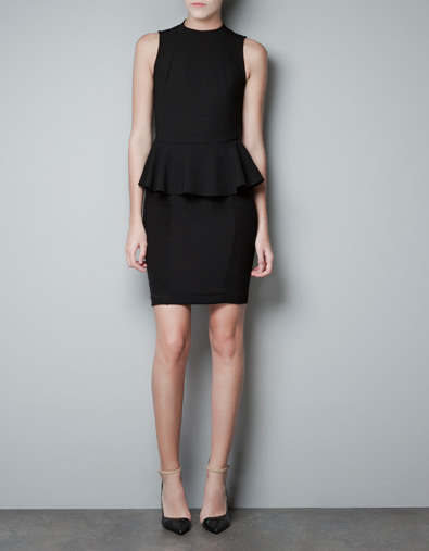 Vestido peplum de Zara otoño/invierno 2012