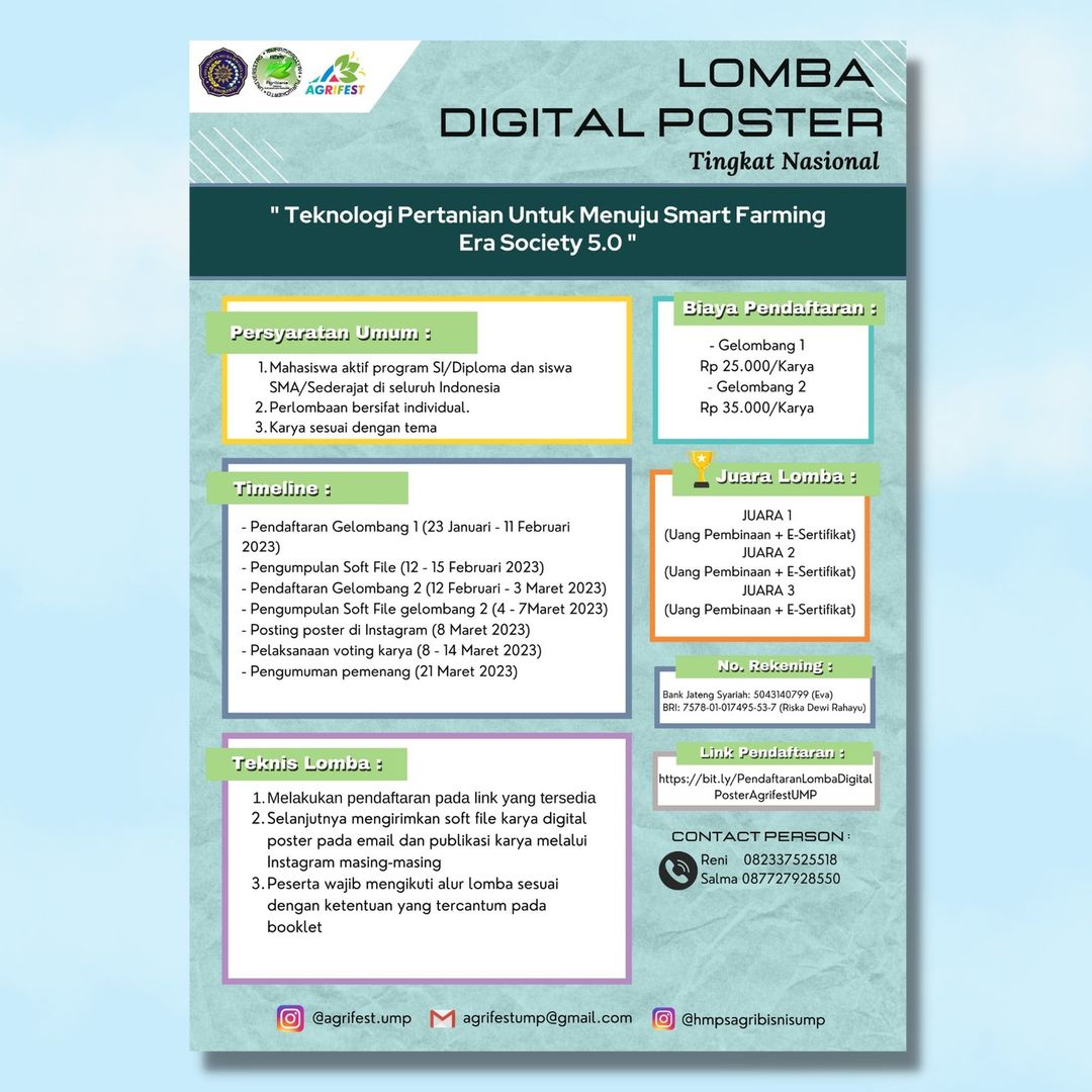 Lomba Digital Poster Nasional Agrifest 2023