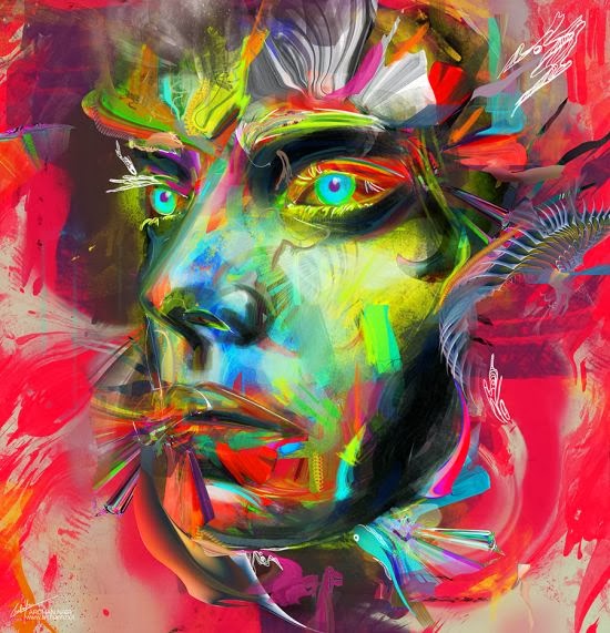 Archan Nair illustrations colored surreal psychedelic