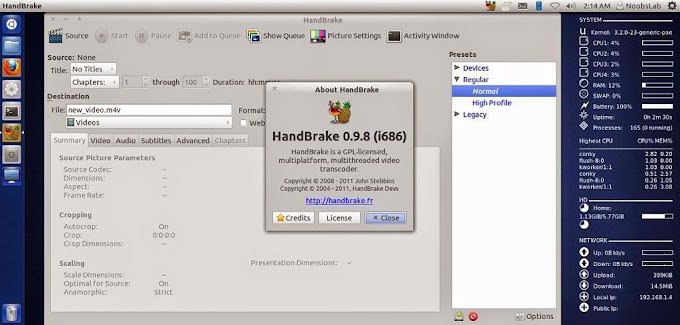 Cài đặt HANDBRAKE 0.9.8 video converter 