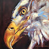 ORIGINAL CONTEMPORARY BALD EAGLE PAINTING in OILS by OLGA WAGNER 14/30