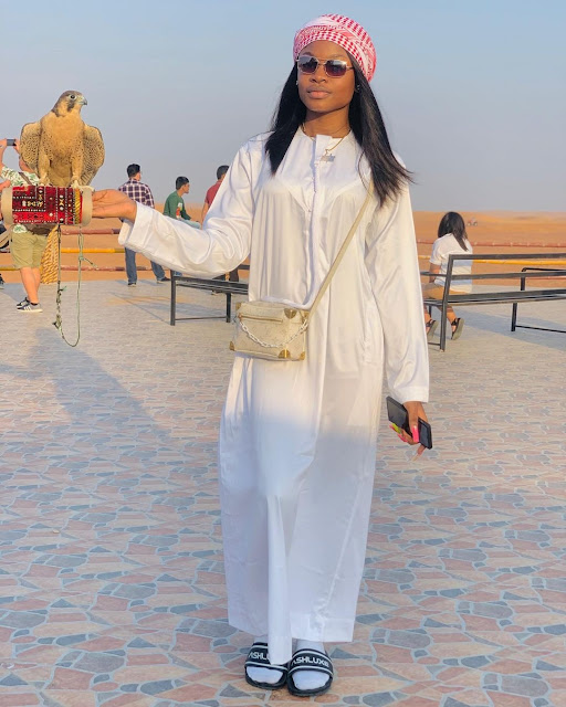 Naira Marley’s Sister, Shubomi Is SO BEAUTIFUL! Check Out Her Latest Photos In Dubai