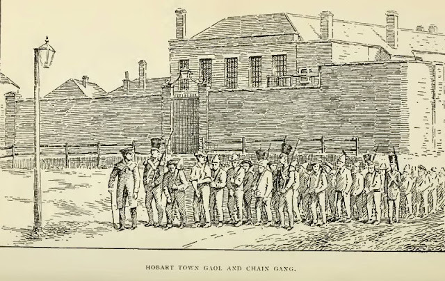 Hobart Town Gaol and Chain Gang c1840s