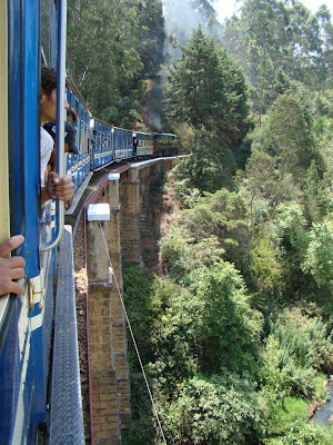 Train on bridge