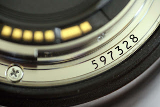 Serial number on the bayonet of the EF24-105mm f/4 L IS USM lens