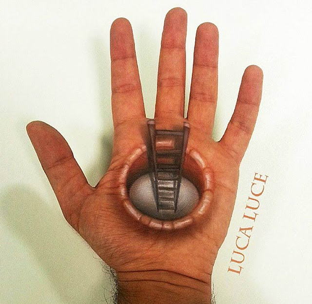 Maqueador usa a palma da mão para criar incríveis ilusões 3D