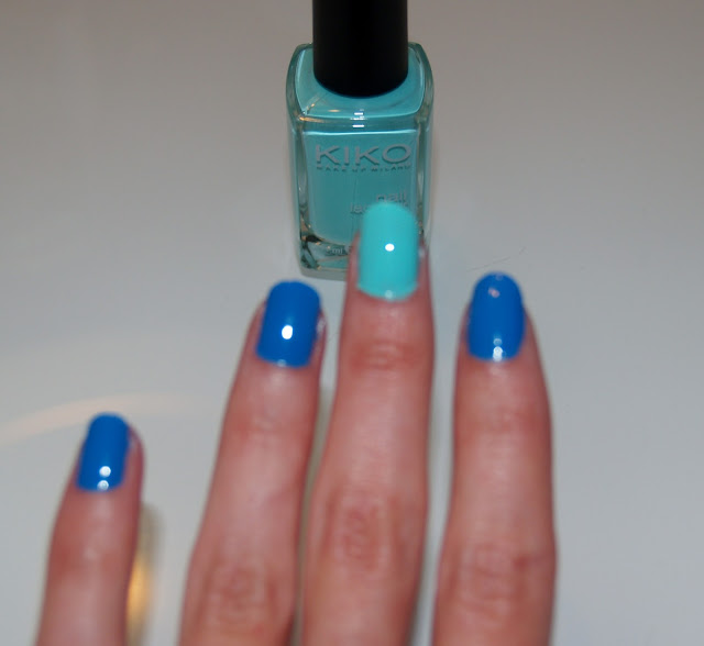 kiko nails soft blue uñas esmaltes