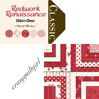 Moda REDWORK RENAISSANCE Quilt Fabric by Chloe's Closet