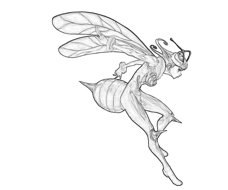 q-bee-attack-coloring-pages