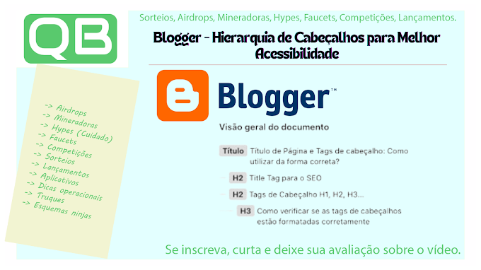 Blogger - Hierarquia de Cabeçalhos para Melhor Acessibilidade