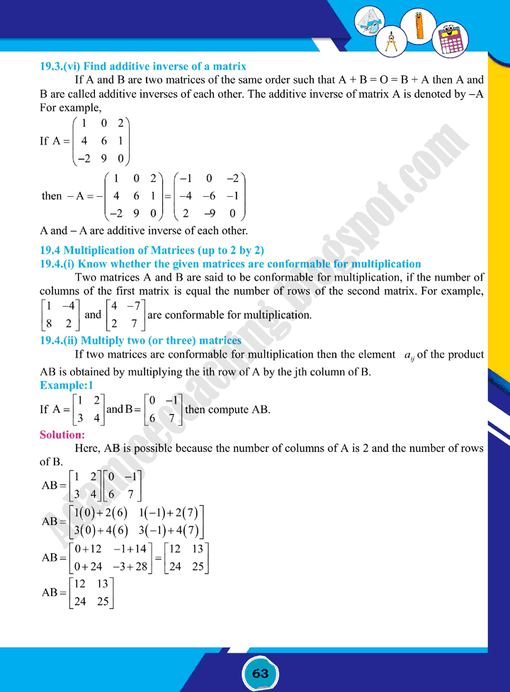 matrices-and-determinants-mathematics-class-10th-text-book