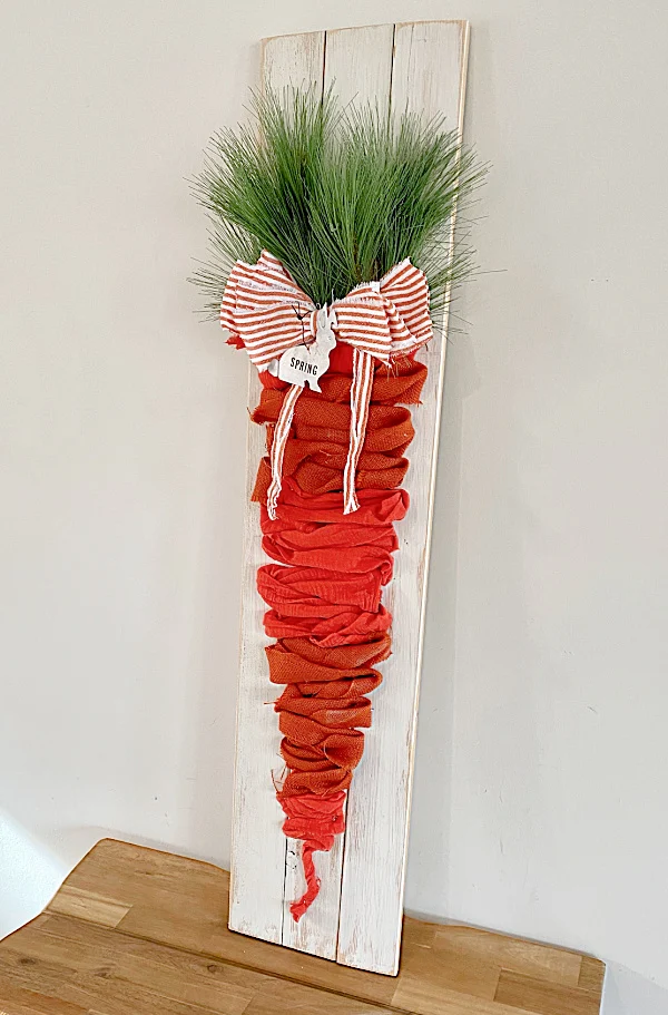 giant carrot with bow