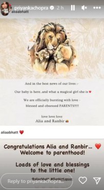 Priyanka Chopra Welcomes Alia Bhatt And Ranbir Kapoor To Parenthood, Sends Love To "Little One"