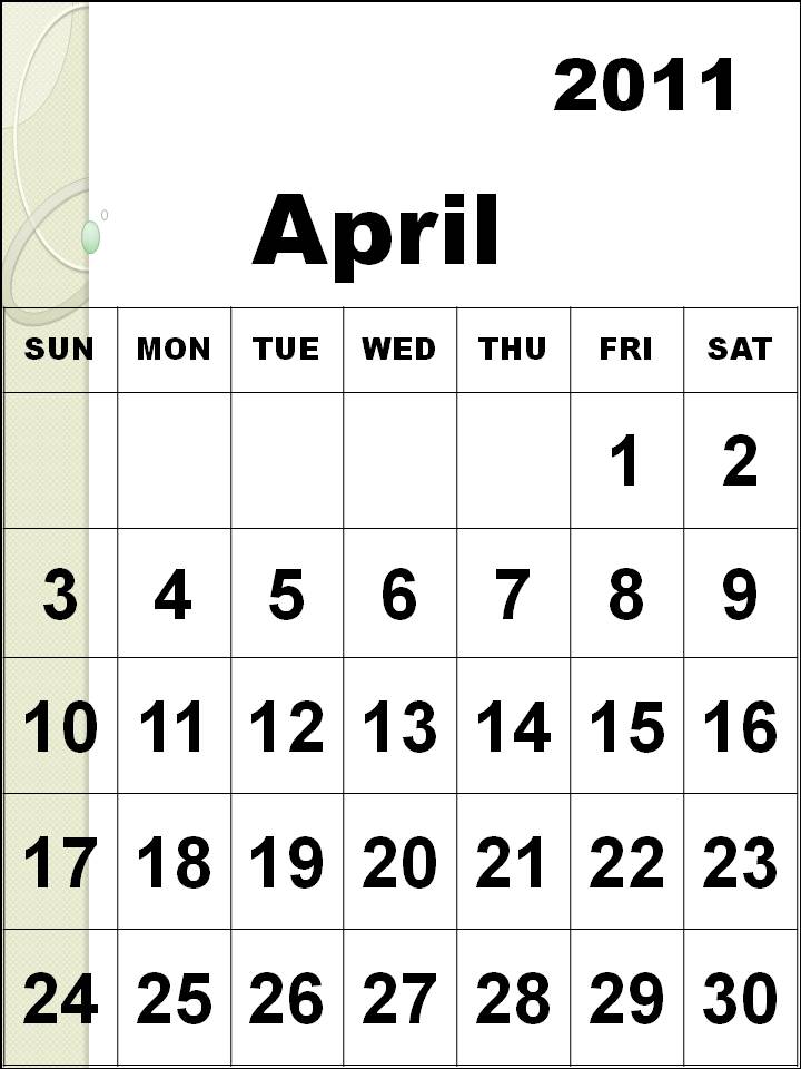 april 2011 calendar printable with. 2011 calendar printable with