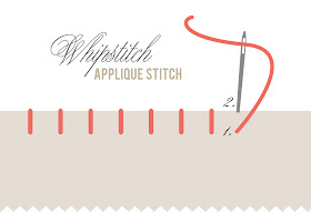 whipstitch applique embroidery tutorial