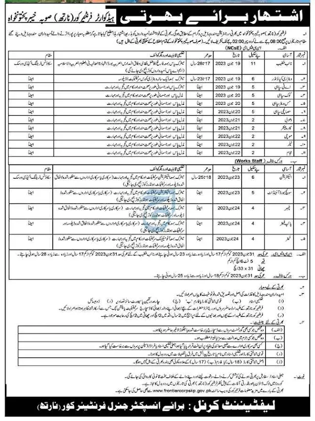 fc-army-jobs-in-pakistan-peshawer-2023