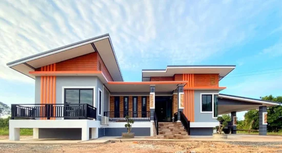 rumah minimalis dengan atap miring