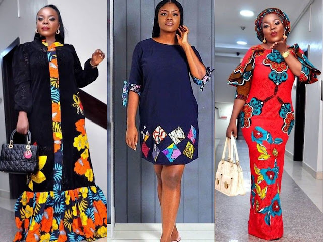 Ankara Patched Dress Styles for Ladies