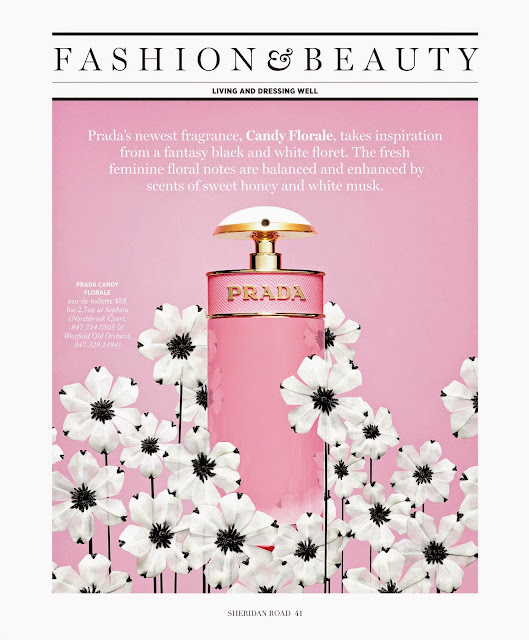 Prada's new Candy Florale fragrance feature in Sheridan Road Magazine by Jessica Moazami