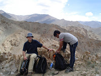 Trekking to 4300m altitude - me with our guide