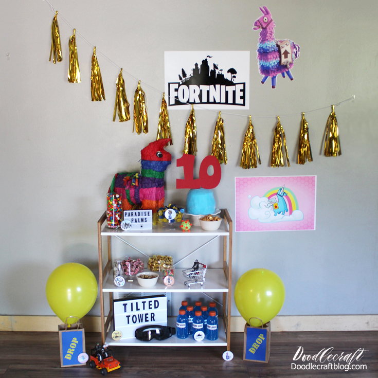 fortnite themed birthday party ideas diy - diy fortnite party decorations