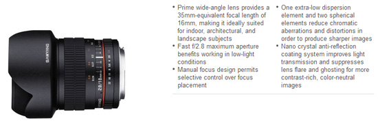 Samyang 10mm F/2.8 Lens for Nikon Mount