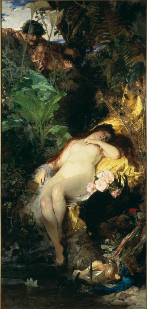 Nymph and fauns by Anders Zorn, Classical mythology, Greek mythology, Roman mythology, mythological Art Paintings, Myths and Legends