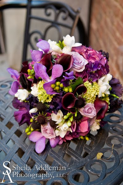 purple hydrangea wedding centerpieces