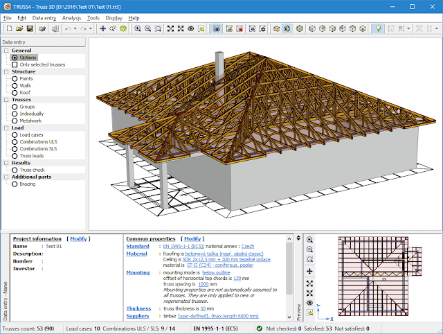 conception de fermes de toit en bois logicielle truss4